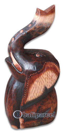 Wooden Elephant, Hand Carved From Albesia Wood