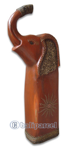 Wooden Elephant, Hand Carved From Albesia Wood