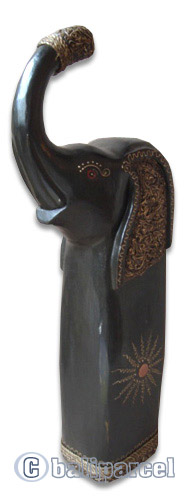 Wooden Elephant, Hand Carved From Albesia Wood
