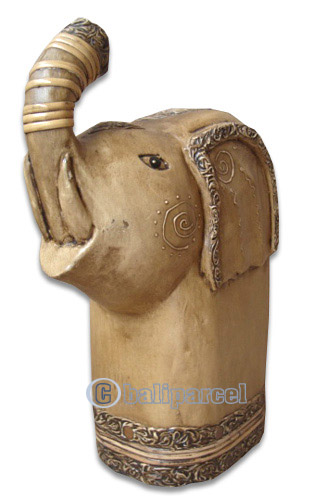 Wooden Elephant, Hand Carved From Albesia Wood