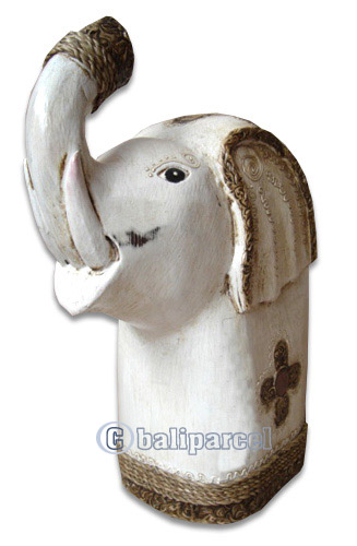 Wooden Elephant, Hand Carved From Albesia Wood