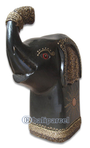 Wooden Elephant, Hand Carved From Albesia Wood