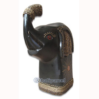 Wooden Elephant, Hand Carved From Albesia Wood