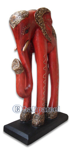 Wooden Elephant, Hand Carved From Albesia Wood