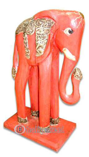 Wooden Elephant, Hand Carved From Albesia Wood