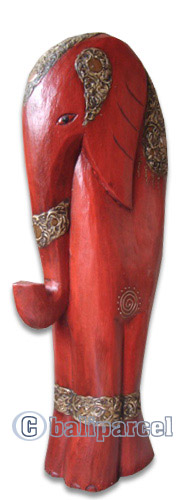 Wooden Elephant, Hand Carved From Albesia Wood