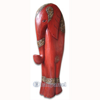 Wooden Elephant, Hand Carved From Albesia Wood