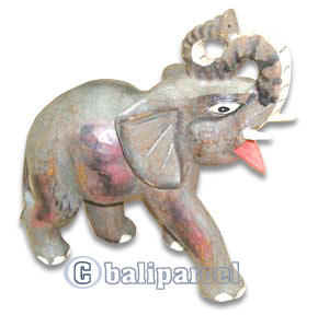 Wooden Walking Elephant, Hand Carved From Albesia Wood
