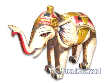 Wooden Walking Elephant, Hand Carved From Albesia Wood