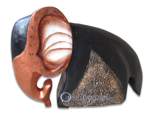 Wooden Elephant, Hand Carved From Albesia Wood