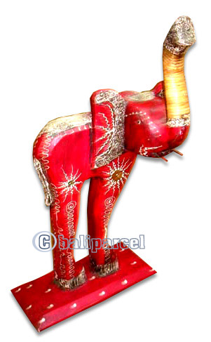 Wooden Elephant, Hand Carved From Albesia Wood