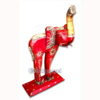 Wooden Elephant, Hand Carved From Albesia Wood