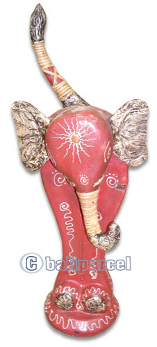 Wooden Elephant, Hand Carved From Albesia Wood