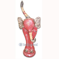 Wooden Elephant, Hand Carved From Albesia Wood