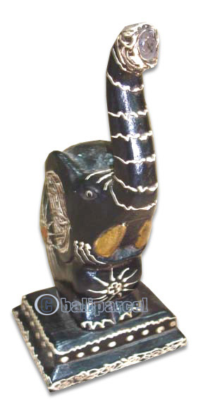Wooden Elephant, Hand Carved From Albesia Wood