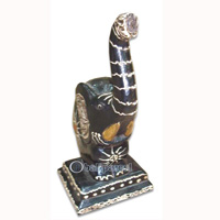 Wooden Elephant, Hand Carved From Albesia Wood