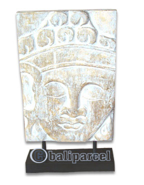 Buddha With Stand, Handmade From Albesia Wood