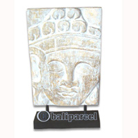 Buddha With Stand, Handmade From Albesia Wood