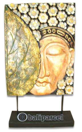 Buddha With Stand, Handmade From Albesia Wood