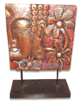 Buddha With Stand, Handmade From Albesia Wood
