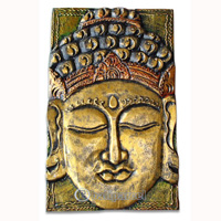 Buddha Wallhanging, Handmade From Albesia Wood