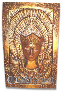 Wooden Wallhanging With Frame, Handmade From Albesia Wood