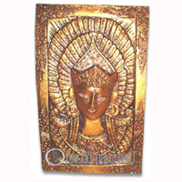 Wooden Wallhanging With Frame, Handmade From Albesia Wood