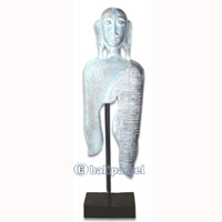 Buddha With Stand, Handmade From Albesia Wood