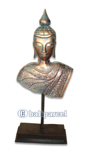 Buddha With Stand, Handmade From Albesia Wood