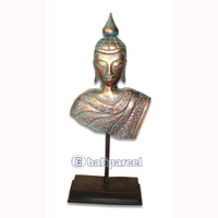 Buddha With Stand, Handmade From Albesia Wood