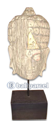 Buddha With Stand, Handmade From Albesia Wood