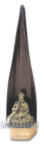 Buddha In Kloping, Handmade From Albesia Wood