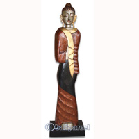 Wooden Buddha, Handmade From Albesia Wood