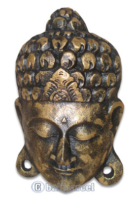 Wooden Buddha Mask, Handmade From Albesia Wood