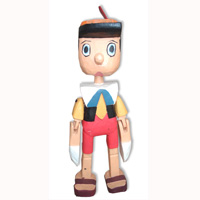 Wooden Figure, Hand Carved From Albesia Wood