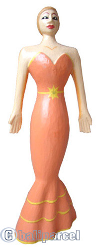 Wooden Figure, Hand Carved From Albesia Wood