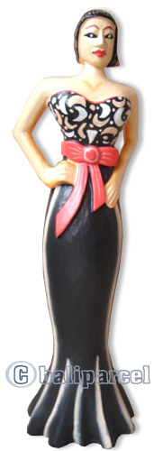 Wooden Figure, Hand Carved From Albesia Wood