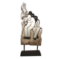 Wooden Stand Abstract, Hand Carved From Albesia Wood