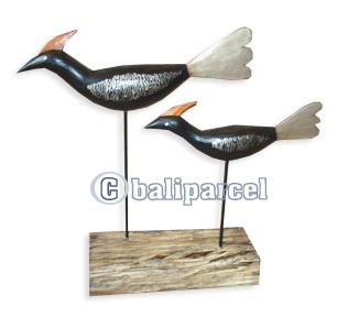 Wooden Stand Fish, Hand Carved From Albesia Wood