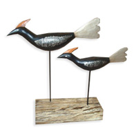 Wooden Stand Fish, Hand Carved From Albesia Wood