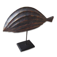 Wooden Stand, Hand Carved From Albesia Wood