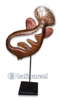 Wooden Stand Fish, Hand Carved From Albesia Wood