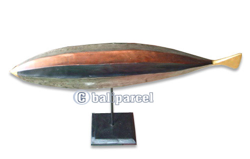 Wooden Stand Fish, Hand Carved From Albesia Wood