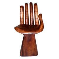 Wooden Chair, Hand Carved From Suar Wood