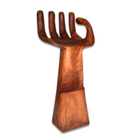 Wooden Bar Chair, Hand Carved From Suar Wood