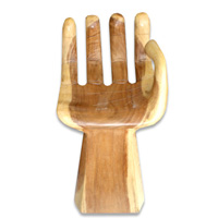 Wooden Chair, Hand Carved From Suar Wood