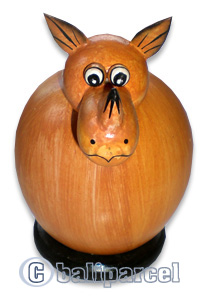 Wooden Coins Box, Hand Carved From Albesia Wood