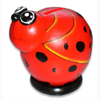Wooden Coins Box, Hand Carved From Albesia Wood