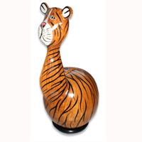 Wooden Coins Box, Hand Carved From Albesia Wood