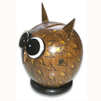 Wooden Coins Box, Hand Carved From Albesia Wood
